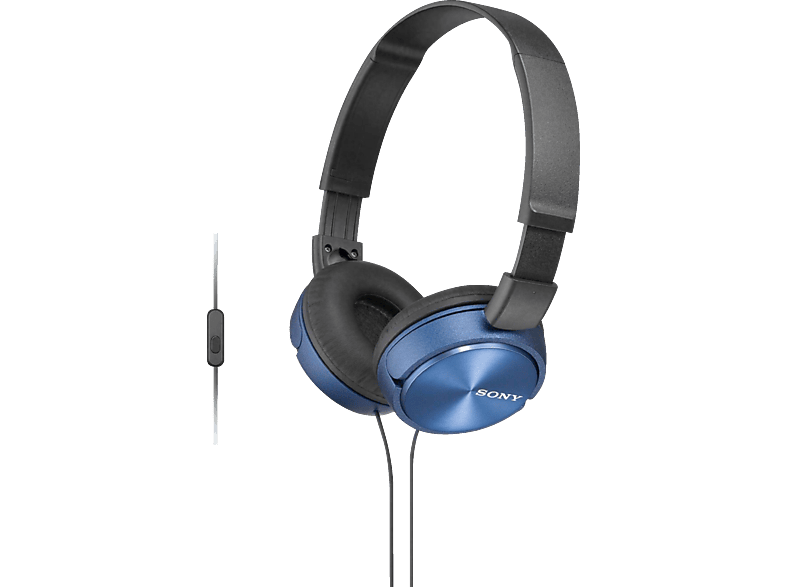 SONY MDR-ZX310AP Kopfhörer Over-ear Blau Headsetfunktion, mit