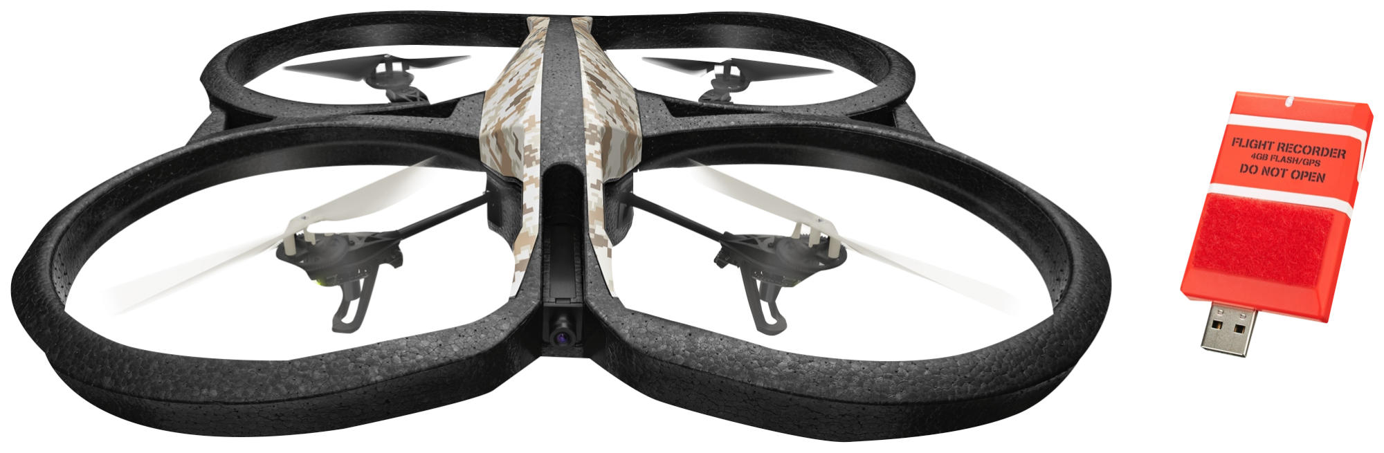Cuadricóptero teledirigido - Parrot AR Drone 2.0 GPS Edition, con registrador de vuelo, color
