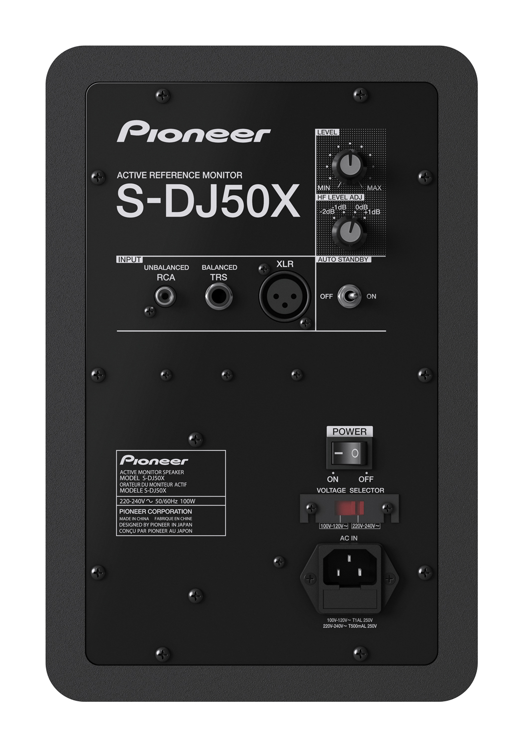 PIONEER DJ S-DJ50X 1 Stück Regallautsprecher, Schwarz