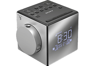 SONY ICF-C1PJ - Uhrenradio (AM, FM, Silber)