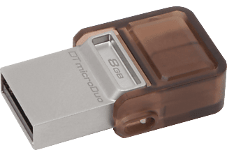 Pendrive de 8Gb - Kingston DataTraveler microDuo, memoria USB, OTG, color marrón