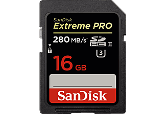 SANDISK Extreme PRO, SDHC, 16 GB, 280 MB/s