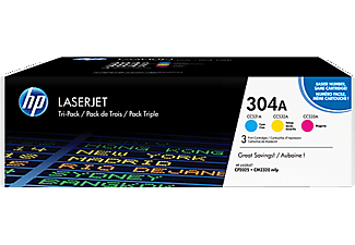 HP 304A 3'lü Paket LaserJet Toner Kartuşları Mavi/Macenta/Sarı CF372AM