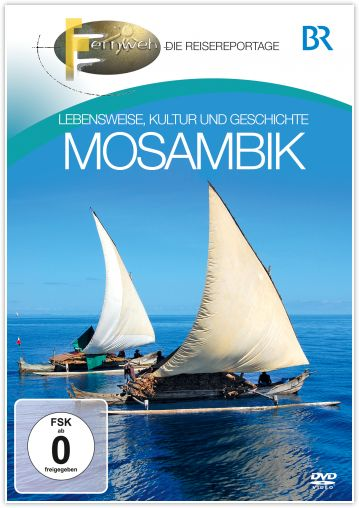DVD-Cover mit zwei Booten, die auf dem Meer segeln, der Titel lautet auf Deutsch „Mosambik“.
