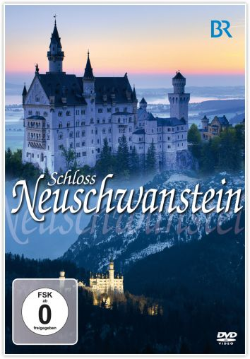 DVD-Cover eines Schlosses, mit einem Berg und einem blauen Himmel im Hintergrund.