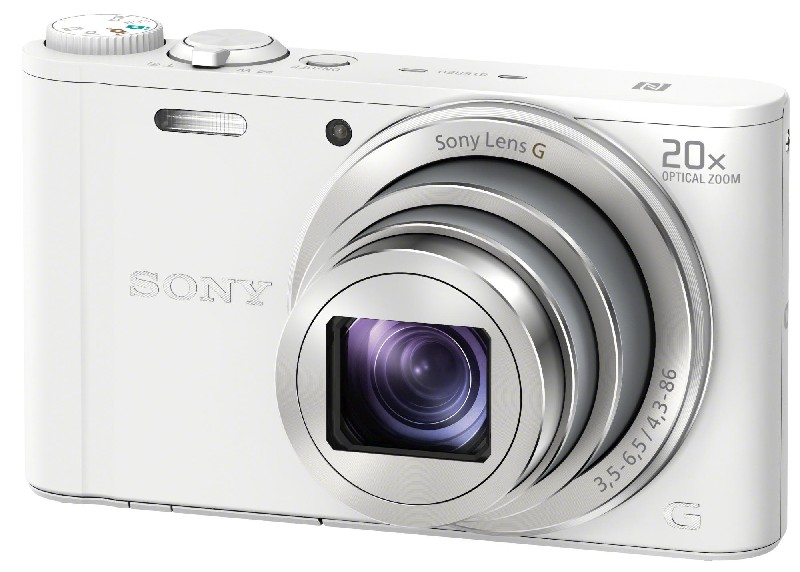 Cámara Compacta Sony dscwx350 blanco 18.2 iso 80 1600 zoom 20x wifi nfc 18.2mp digital dscwx350w.ce3 de pantalla 3 estabilizador full 182 12.3 4896 3264