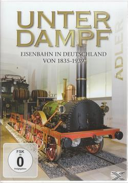 DVD-Cover: Ein Zug auf Gleisen. Der Titel lautet 'Unter Dampf'. Das Cover hat einen deutschen Titel.