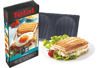 TEFAL Tefal XA8001 - Set di piastre Snack Collection - Sandwich / croque-monsieur - Piastre per sandwich a "conchiglia" - Nero - piastra grill/sandwich