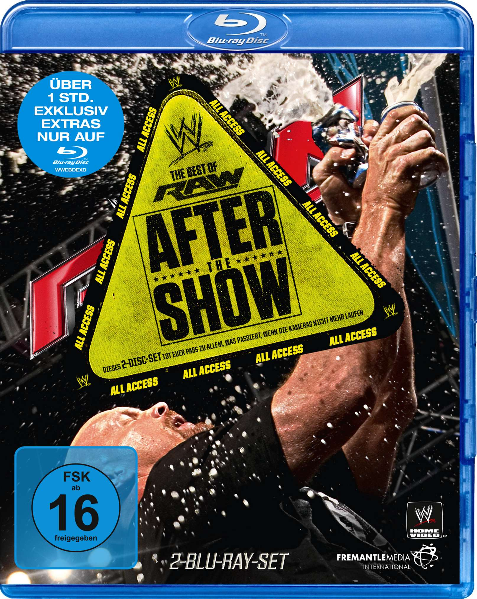 Blu-ray-Disc-Cover: Wrestling-Show. Text: "The Best Of Raw After Show". Wrestling-Stars.
