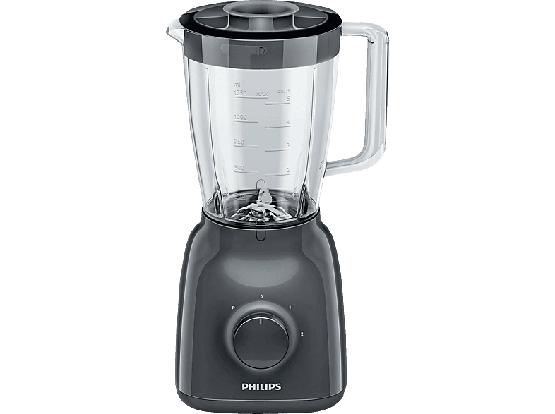 Batidora de vaso - Philips HR2105/90 Potencia 400W, 2 Velocidades, Jarra de cristal