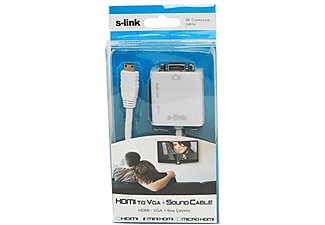 S-LINK SL-MHVS15 Mini HDMI to VGA+Audio Çevirici_4