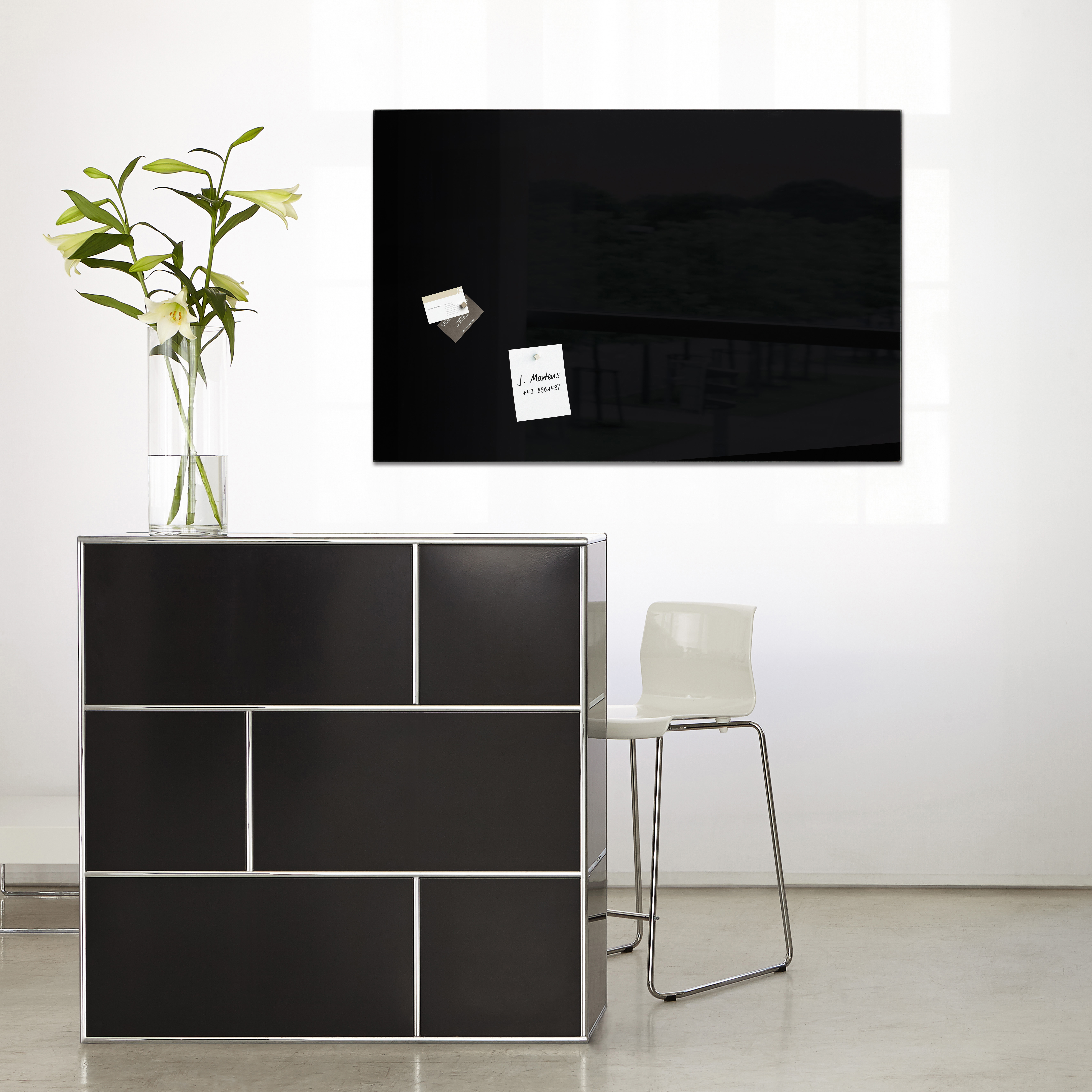 SIGEL GL 130 Glas-Magnetboard artverum Schwarz