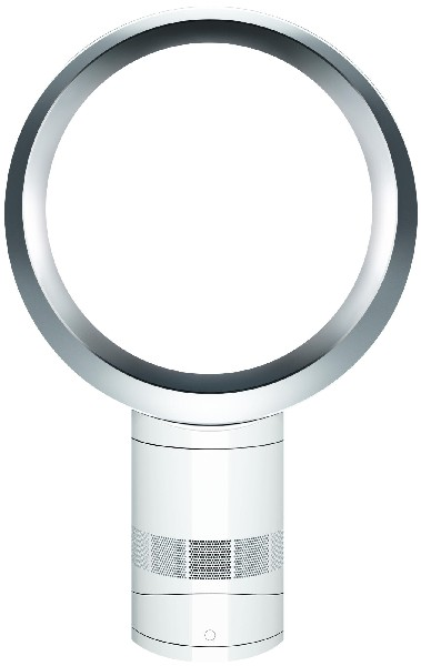 Ventilador sin aspas de sobremesa - Dyson AM06 Blanco/Plata, Tecnología Air Multiplier, Control