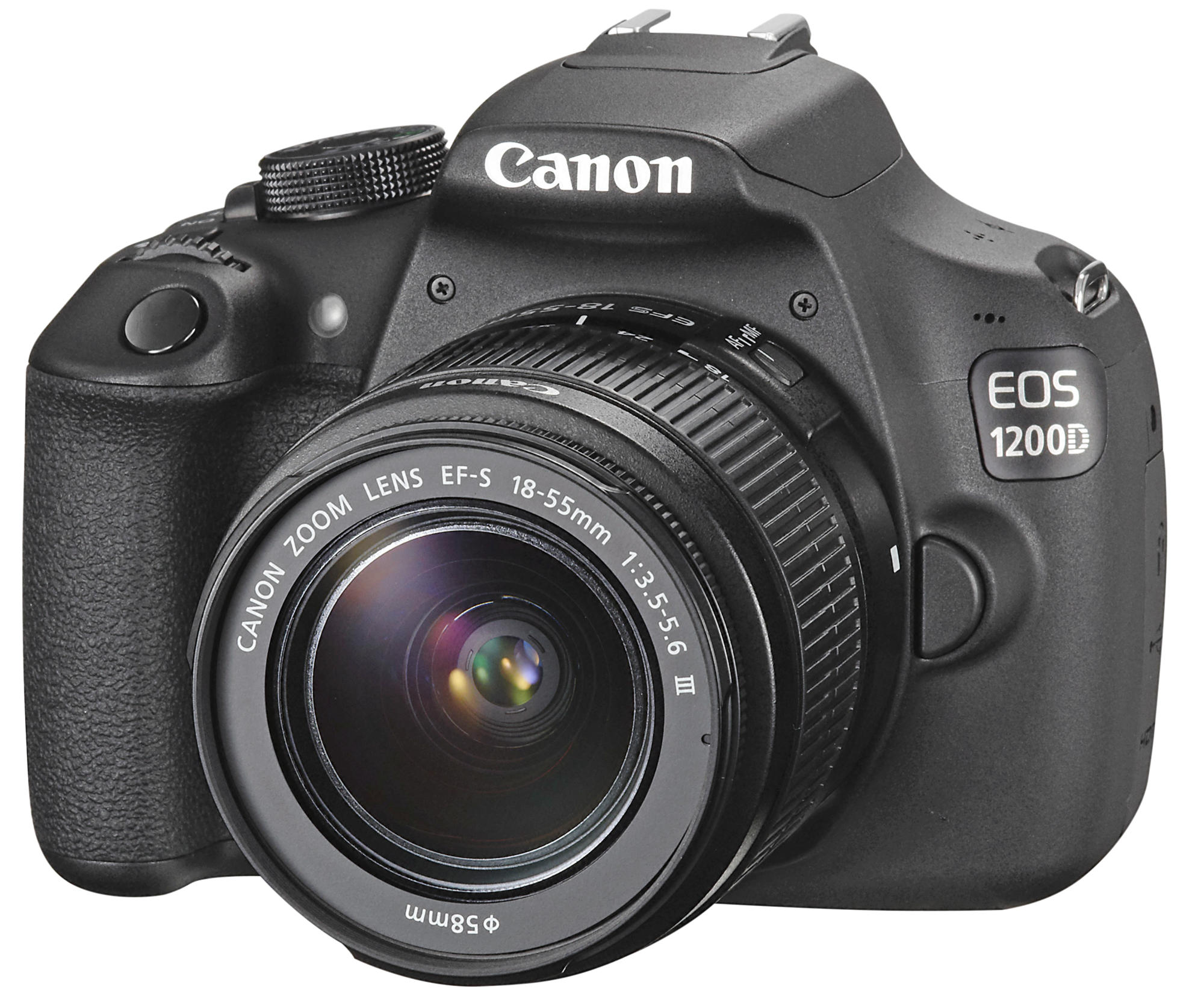 CANON EOS 1200D + Eyefi Speicherkarte Spiegelreflexkamera, 18 Megapixel, 18-55 mm Objektiv, Schwarz