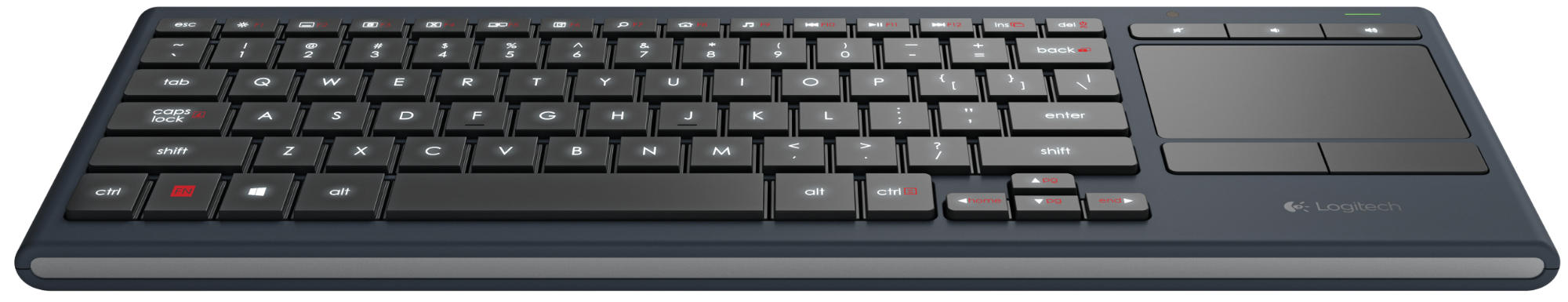 LOGITECH K830, Tastatur, kabellos, Schwarz