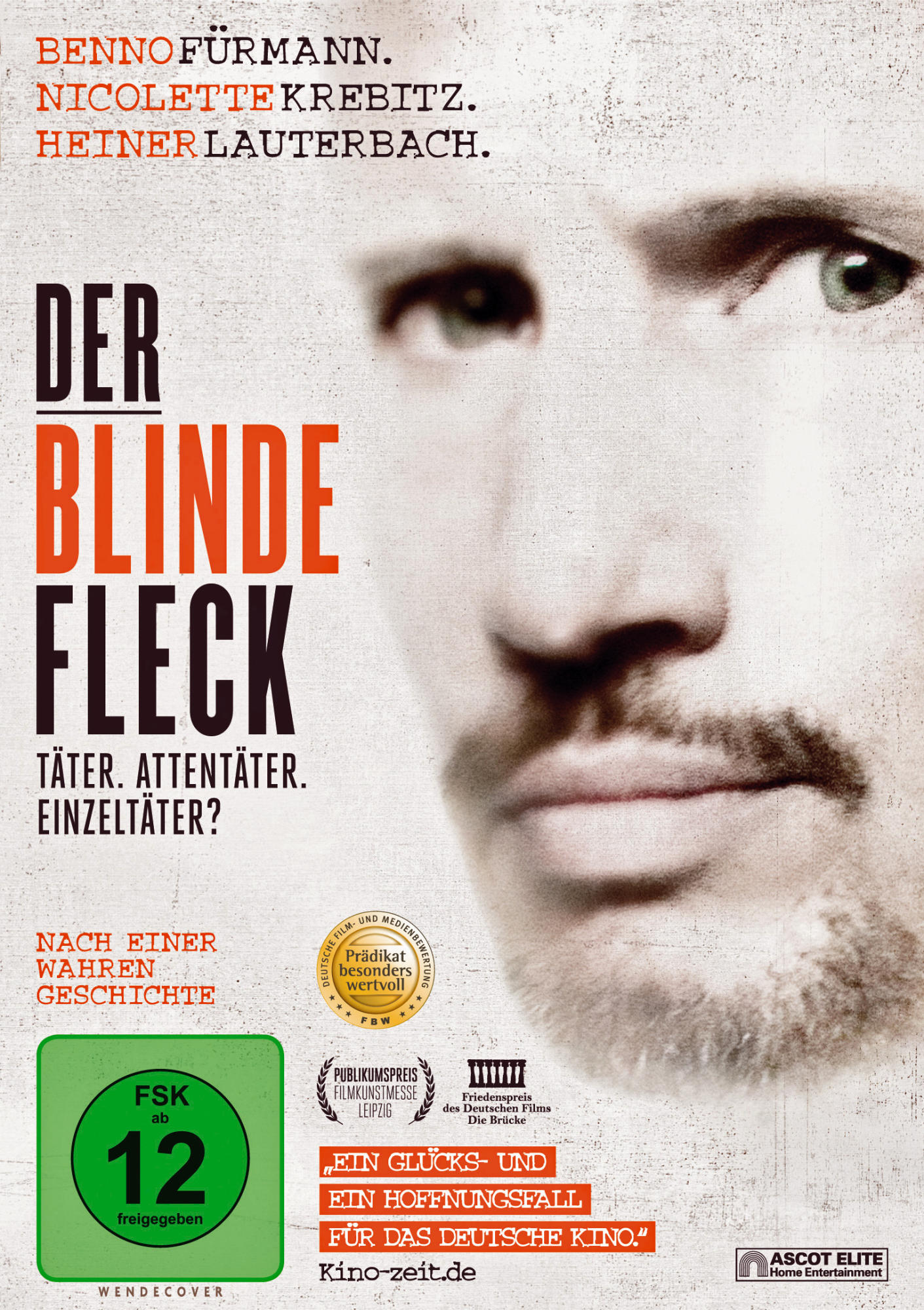 Filmposter mit Nahaufnahme eines Mannes und dem Titel in fetten Buchstaben.
