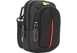 CASE-LOGIC case LOGIC DCB302K - Nero/Rosso - Borsa per fotocamera compatta professionale con vano portaoggetti (Nero/Rosso)