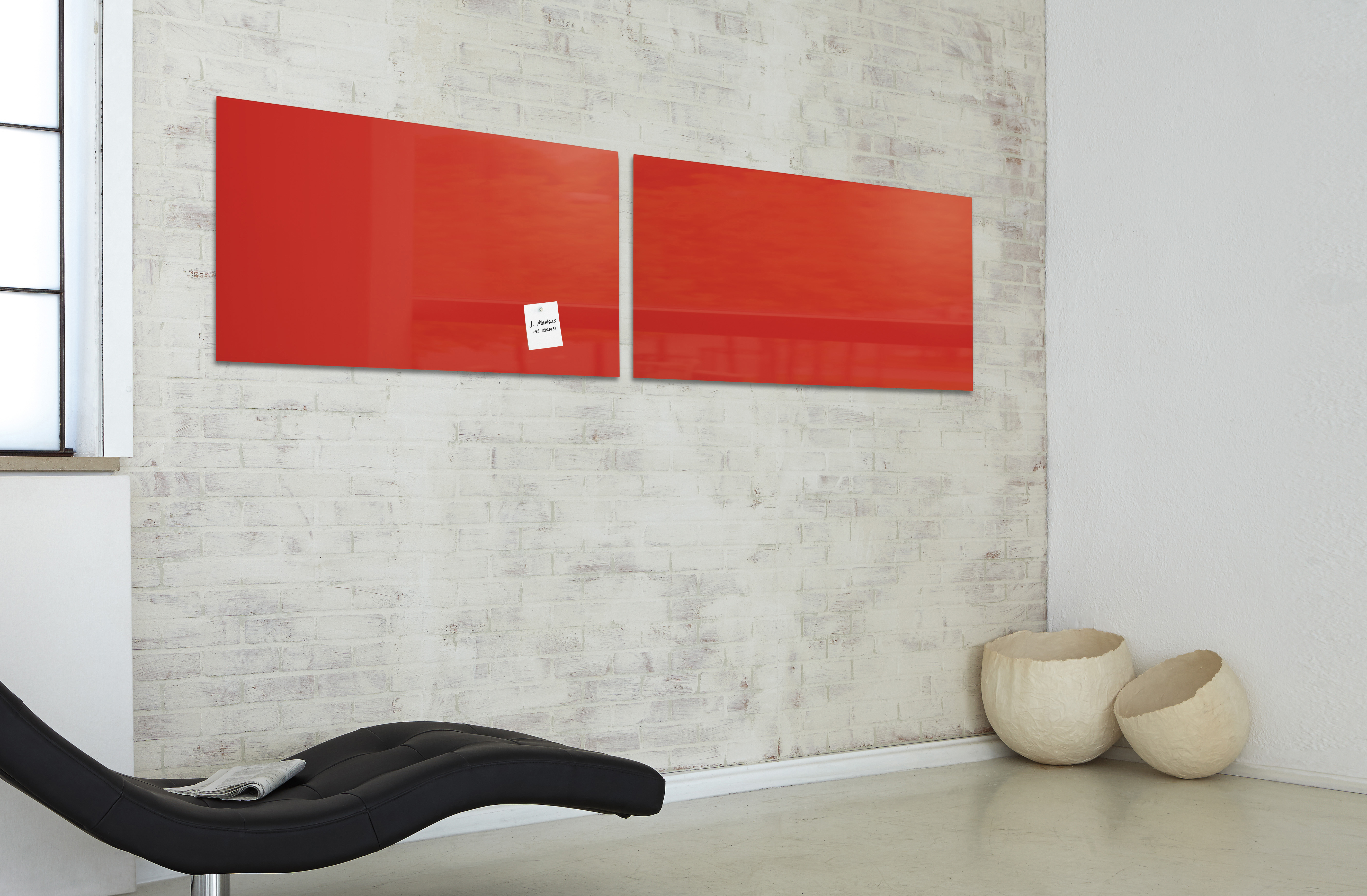 SIGEL GL 147 Glas-Magnetboard artverum Rot