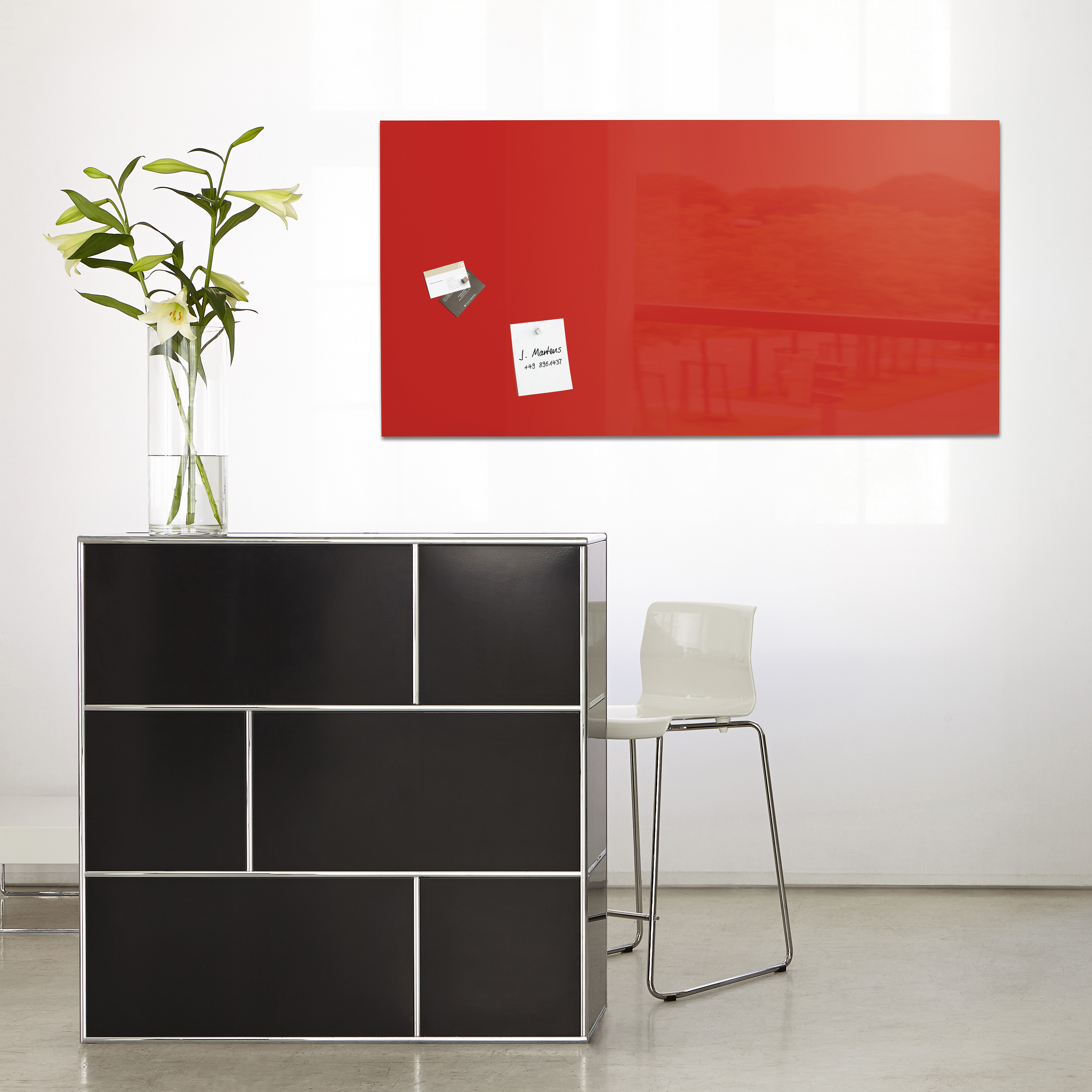 SIGEL GL 147 Glas-Magnetboard artverum Rot