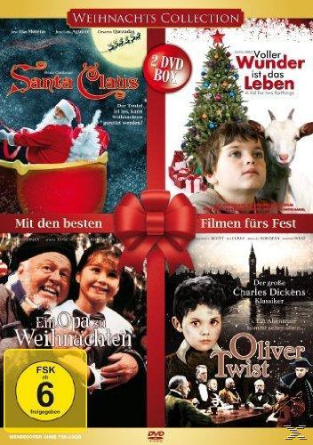 DVD-Box-Set mit vier Weihnachtsklassikern: Santa Claus, Voller Wunder, Opa Weihnachten und Oliver Twist.