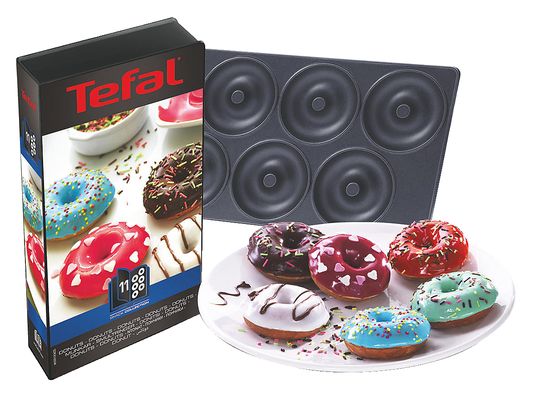 TEFAL XA8011 Set di piastre Snack Collection Ciambelle - Nero - piastra donut