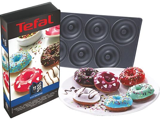 TEFAL XA8011 Set di piastre Snack Collection Ciambelle - Nero - piastra donut