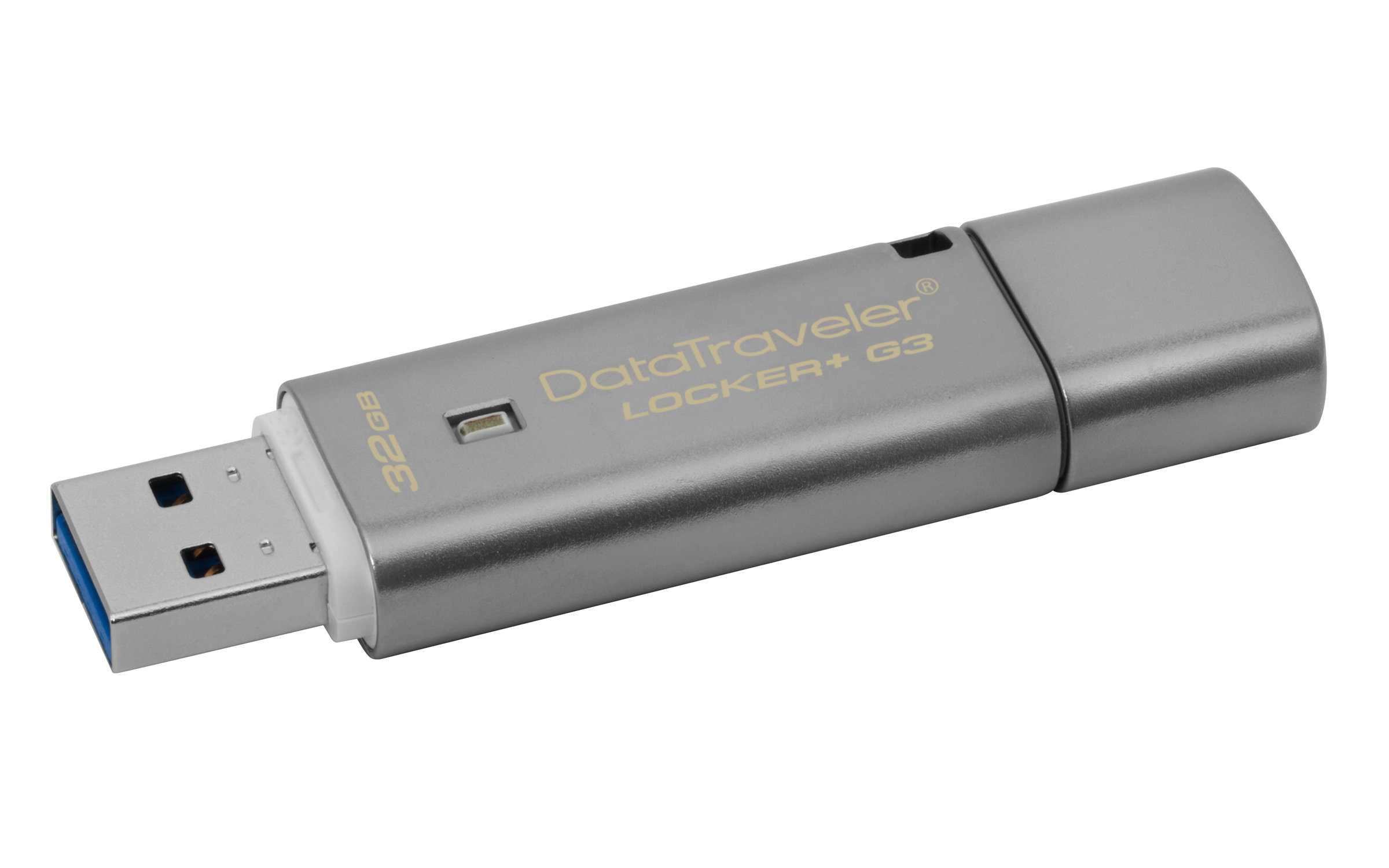 KINGSTON 894079 DTLPG3 Traveler USB-Stick, GB, 32 Data Locker Silber