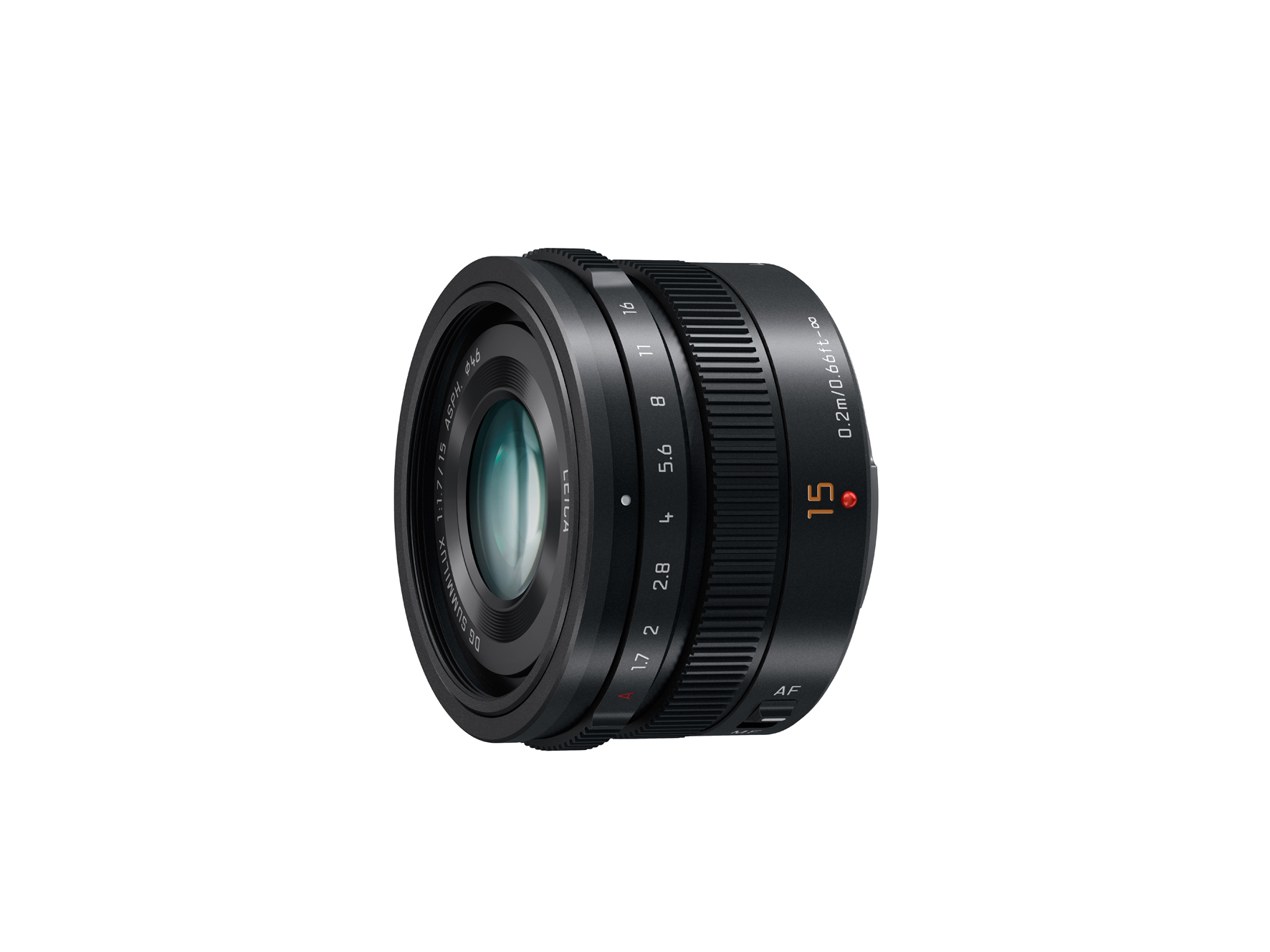 PANASONIC H-X 015 E-K Lumix G LEICA - 15 mm f/1.7 ASPH (Objektiv für Micro-Four-Thirds, Schwarz)