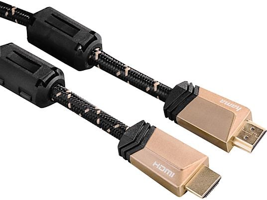 HAMA Cavo High Speed HDMI ™, in ferrite, Ethernet, 5 m - Cavo HDMI (Bronze Coffee)