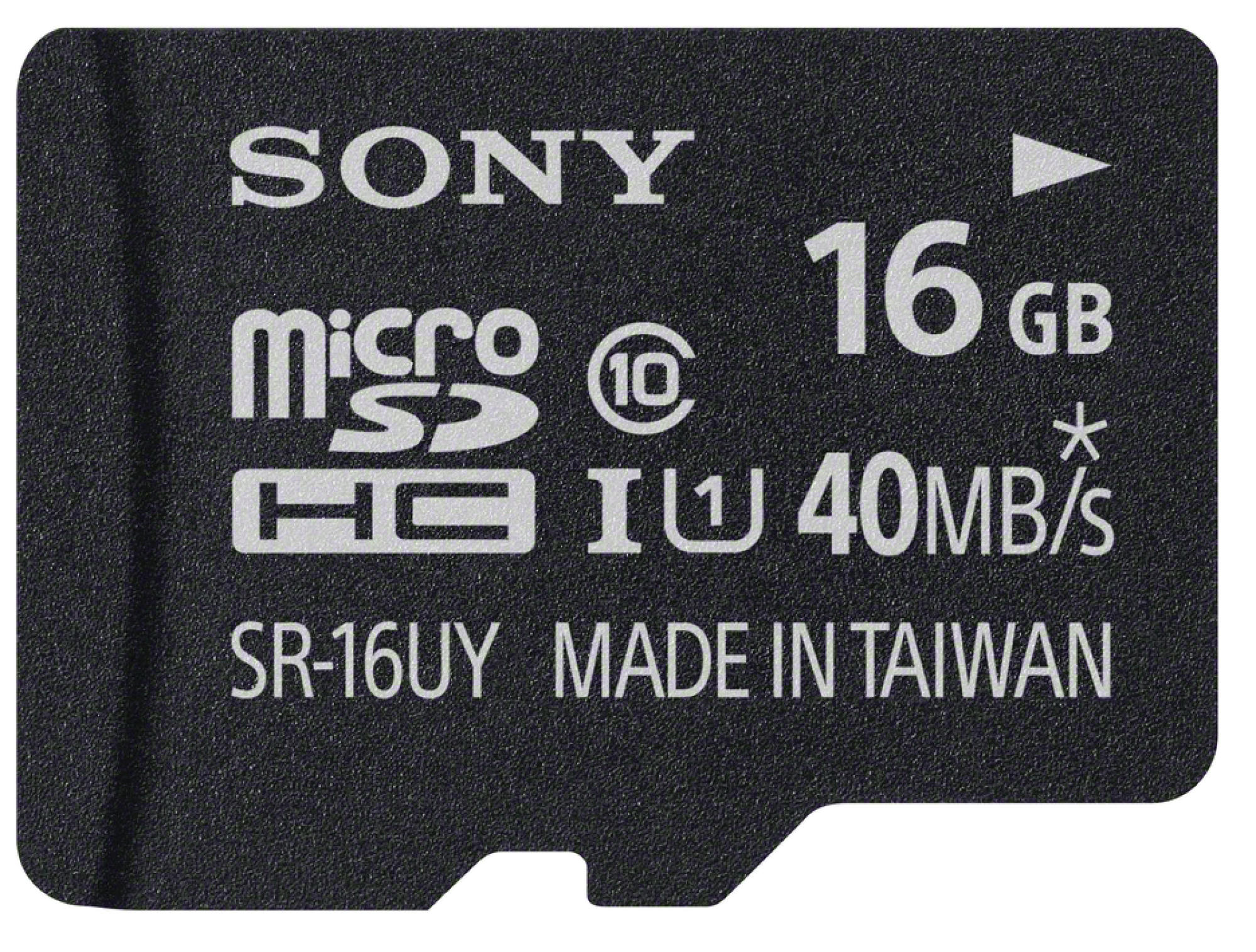 Tarjeta Micro SD - Sony SR-16UY3A, 16GB, 40 MB/s, Adaptador SD, Clase 10, Negro