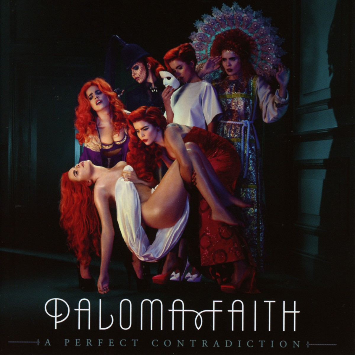 Albumcover für Paloma Faith. Mehrere Figuren mit roten Haaren sind vorhanden.