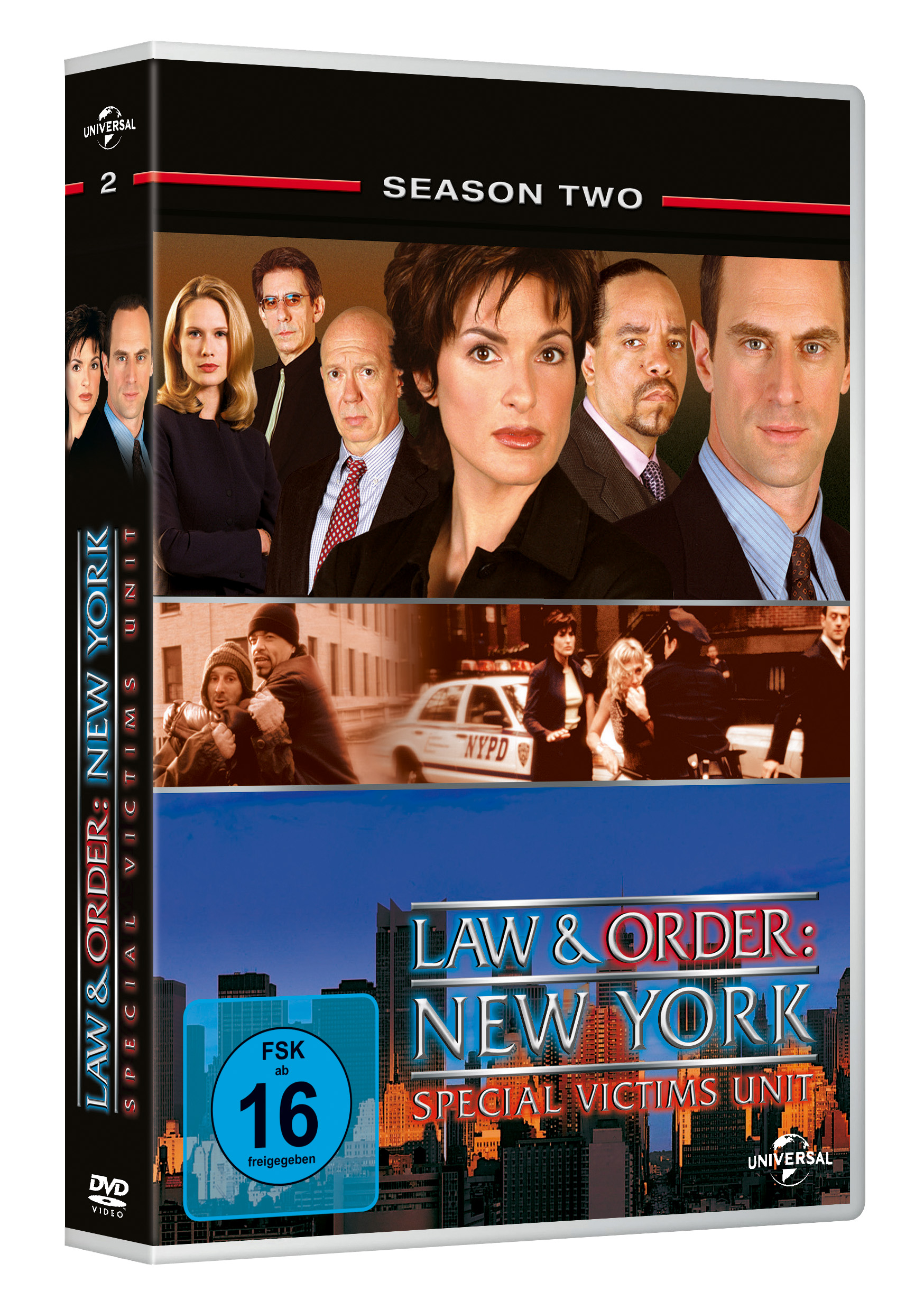 DVD-Cover für Law & Order: New York mit Fotos der Darsteller und Titeltext.