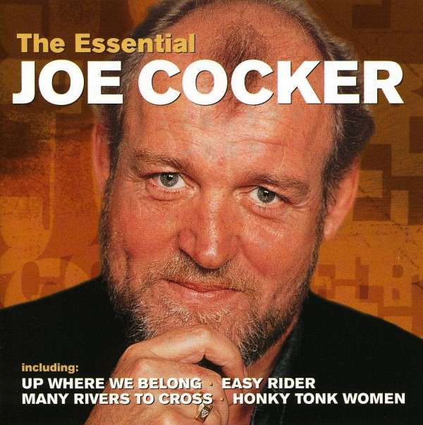 Joe Cocker album borító, arc közeli kép, 'The Essential Joe Cocker' szöveg.