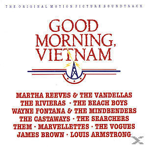 Albumcover: Good Morning, Vietnam, mit Künstlernamen in Rot und Weiß.