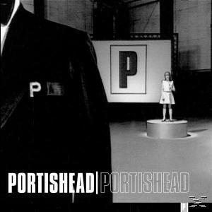 Portishead album borító, fekete-fehér kép egy személyről és egy kislányról egy emelvényen.