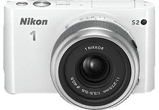 NIKON 1 S2 Digitalkamera mit Anschluss für Wechselobjektive 14,2 Megapixel mit Objektiv 11-27,5 mm 1:3,5-5,6, 7,5 cm Display