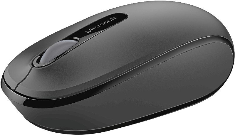 Ratón inalámbrico - Microsoft Wireless Mobile Mouse 1850, Negro, Nano transceptor Plug-and-go, Negro