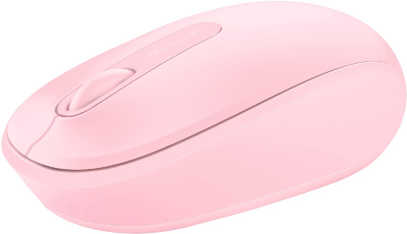 Ratón inalámbrico - Microsoft Wireless Mobile Mouse 1850, 1000 ppp, Nano transceptor Plug-and-go, Rosa