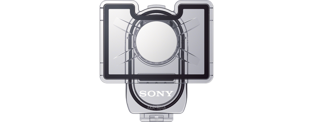 Camera accessory. Rectangular shape with a lens in the center. Sony logo at the bottom.