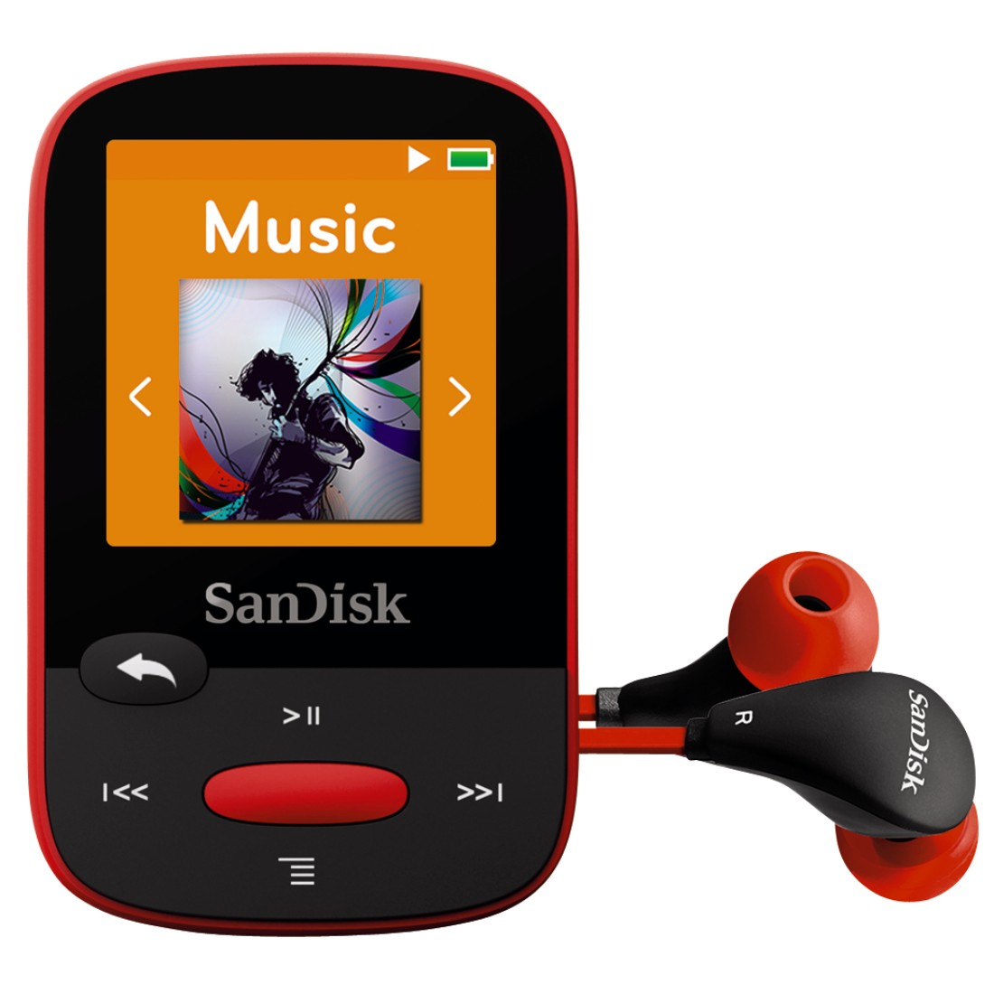 SANDISK SanDisk Clip Sport Mp3-Player (4 GB, Rot)