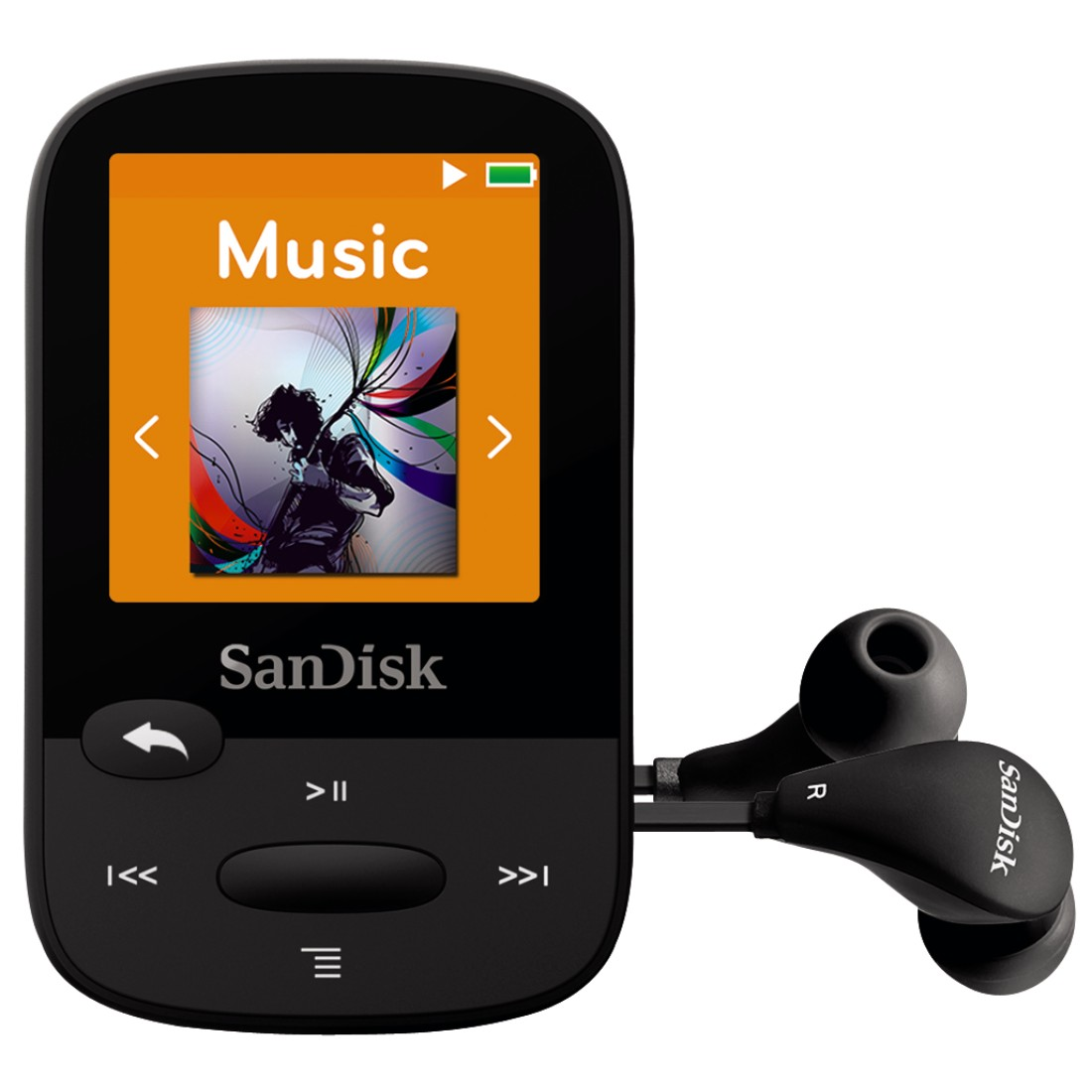 SANDISK SanDisk Clip Sport Mp3-Player (8 GB, Schwarz)