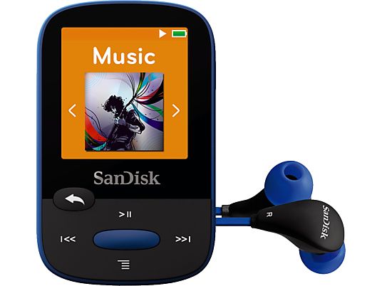 SANDISK Sansa Clip Sport - MP3 Player (8 GB, Blau)