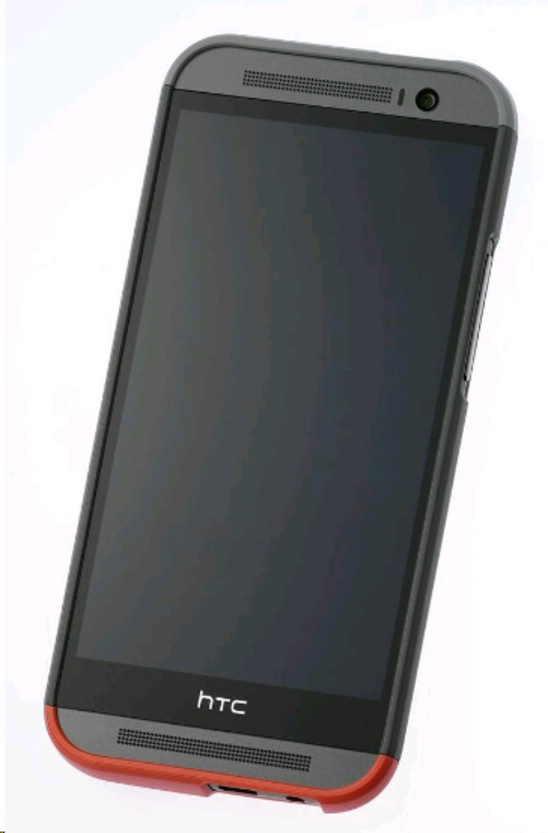 HTC Hardshell Double Dip Case HC C940 für HTC One M8 grau, HTC, One M8, Grau / Orange