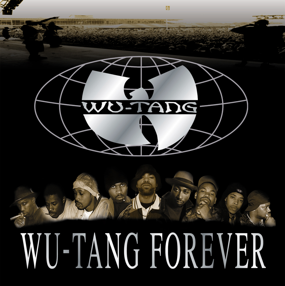 Wu-Tang Clan album borítója. A csoport logója felül található. A férfiak az előtérben vannak.