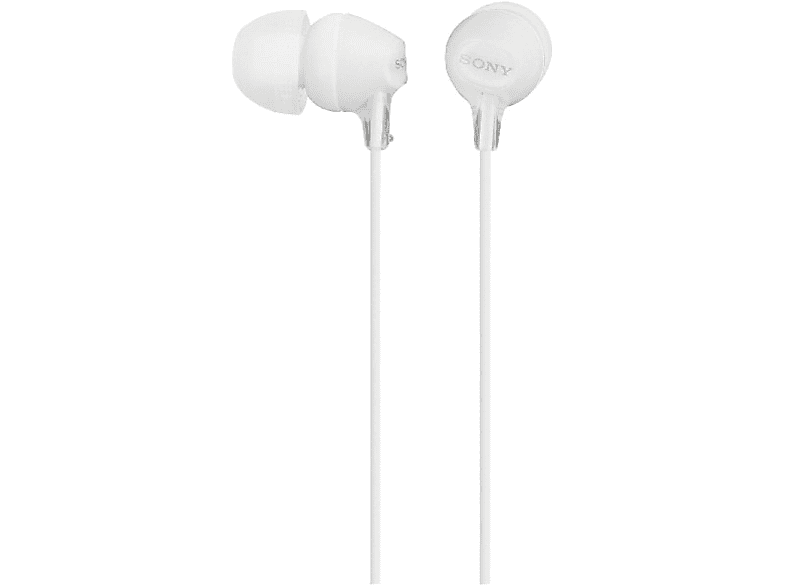 SONY MDR-EX15LP, In-ear Kopfhörer Weiß