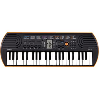 CASIO SA76 - Musikinstrument (Schwarz/orange)