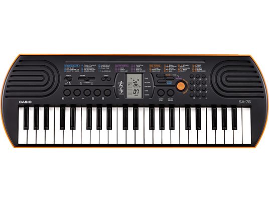 CASIO SA76 - Musikinstrument (Schwarz/orange)