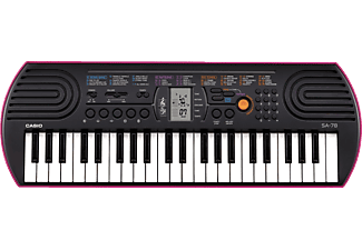 CASIO CASIO SA-78 - Tastiera - 44 Minitasti - Nero/Rosa - strumento musicale (Nero/rosa)