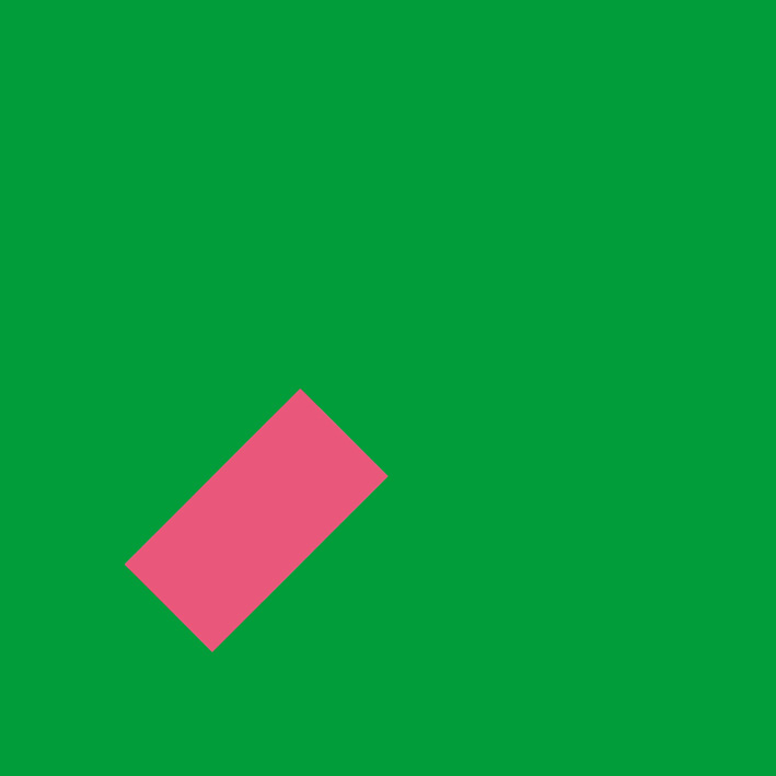 Ein grüner Hintergrund mit einem rosa Rechteck diagonal in der unteren linken Ecke.
