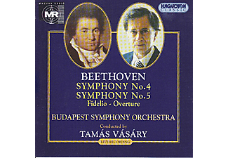 Budapesti Szimfonikus Zenekar & Vásáry Tamás - Beethoven - Symphony No. 4 & 5, Fidelio-Overture (CD)